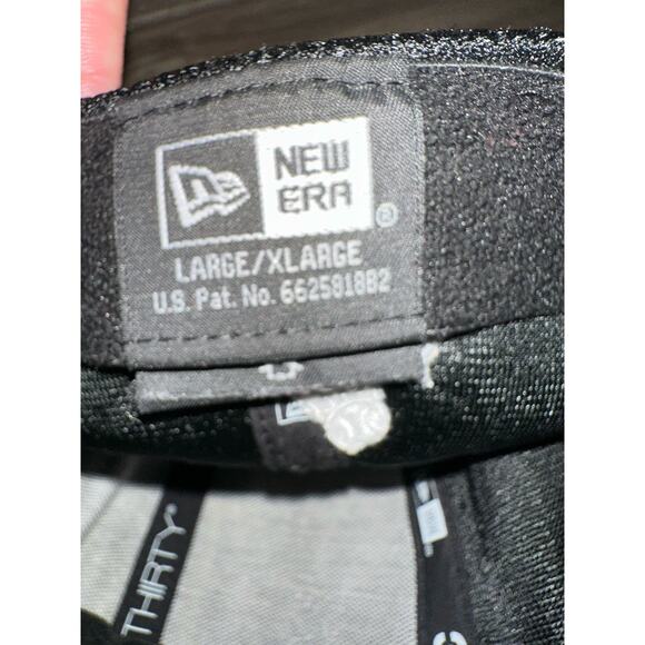 Los Angeles Dodgers Black New Era Fitted Cap Hat Large/xlarge Embroidered Grunge - Picture 7 of 9